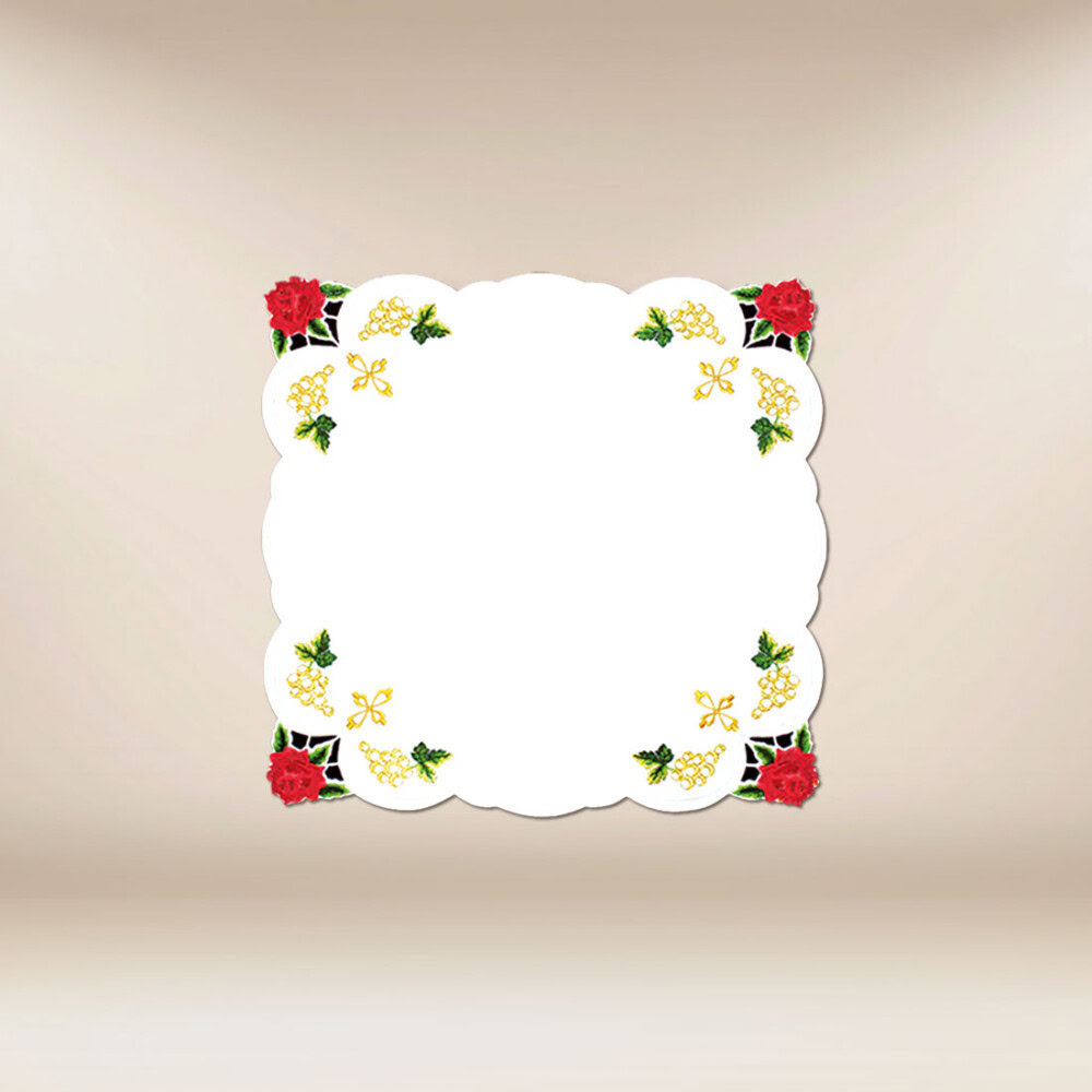 Serviette d’autel avec roses 45×45cm