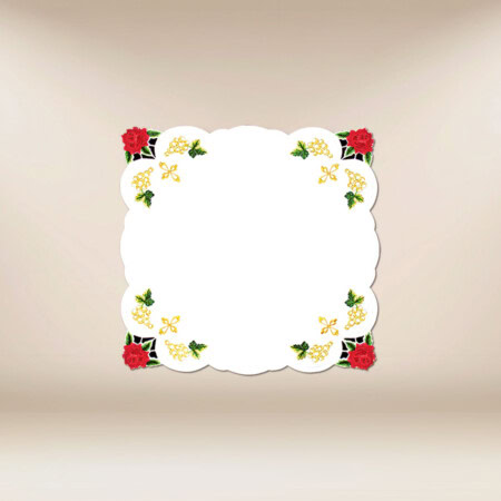 Serviette d’autel avec roses 45×45cm