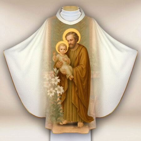 Chasuble photo avec l'image de saint Joseph