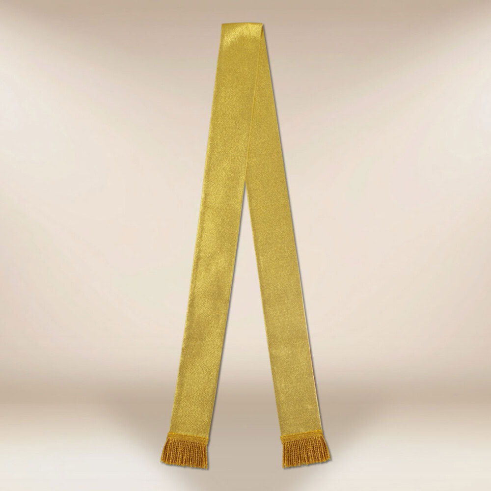 Sangle de drapeau en paillettes dorées