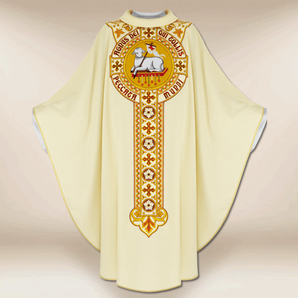 Chasuble brodée Agneau de Dieu