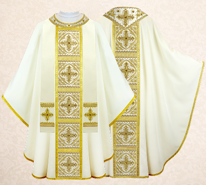 Chasuble brodée « Brillante-Blanc»