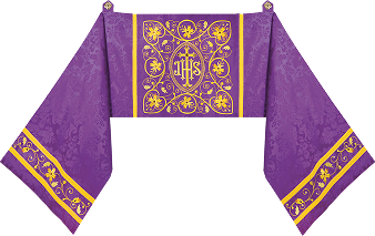 voile d'épaule brodé – vêtement liturgique pour l'adoration