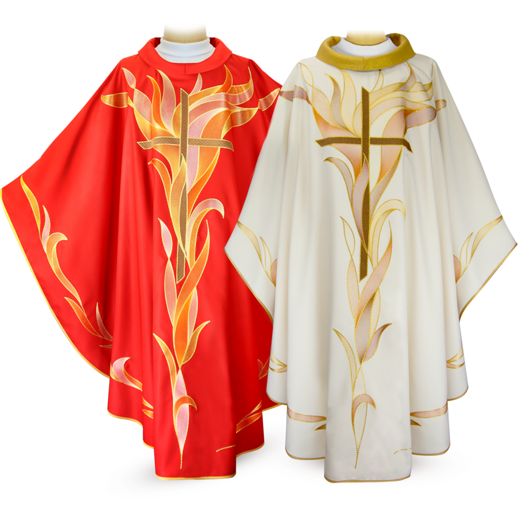 ornaty liturgiczne z symbolem Ducha Saint Urbanowicz Broderie Pologne