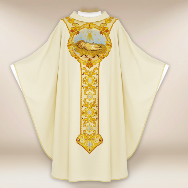 Chasuble brodée «Joyeux Noël»