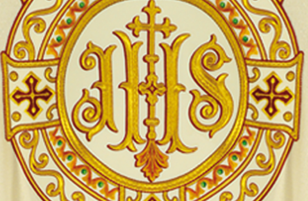 Le monogramme IHS dans la décoration des broderies liturgiques
