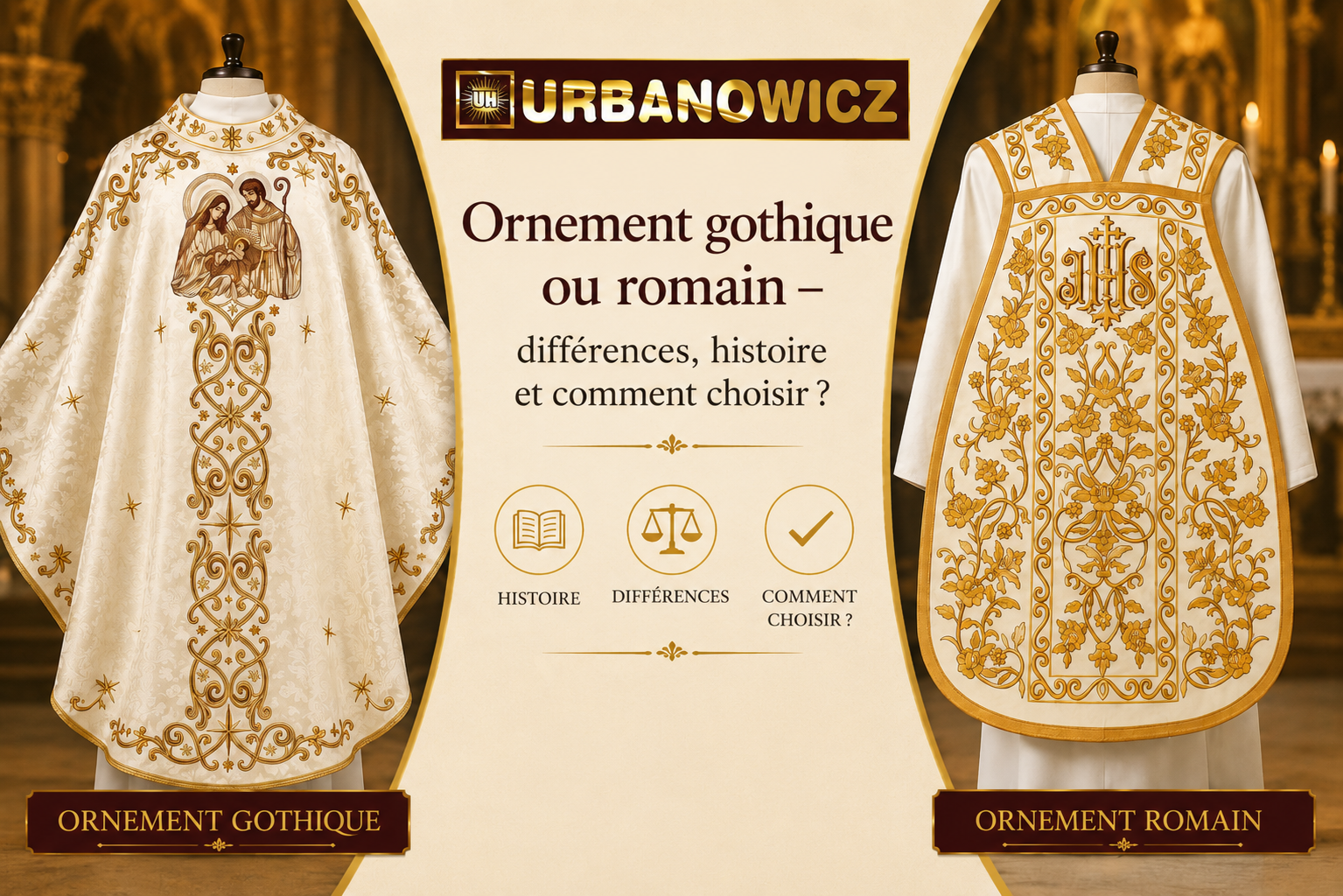 Chasuble gothique ou romaine – différences, histoire et comment choisir ?