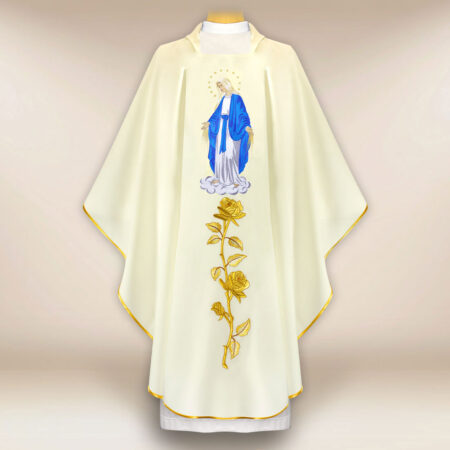 Chasuble brodée Mère de Dieu Immaculée