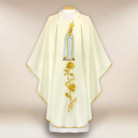 Chasuble brodée Notre-Dame de Fatima