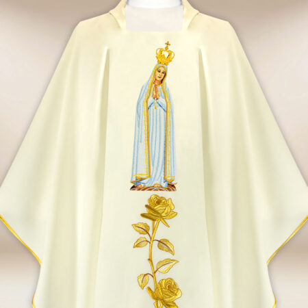 Chasuble brodée Notre-Dame de Fatima