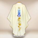 Chasuble brodée Madonna Di Lourdes
