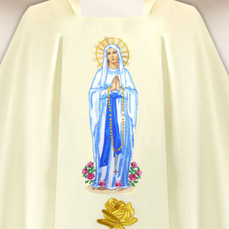 Chasuble brodée Madonna Di Lourdes