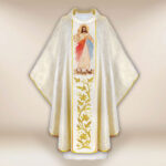Chasuble brodée Jésus Miséricordieux