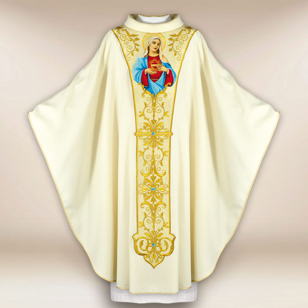 Chasuble brodée Cœur de Marie