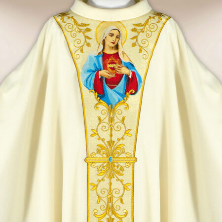 Chasuble brodée Cœur de Marie