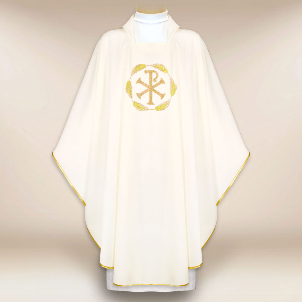 Chasuble brodée PX écru