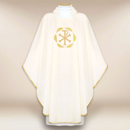 Chasuble brodée PX écru
