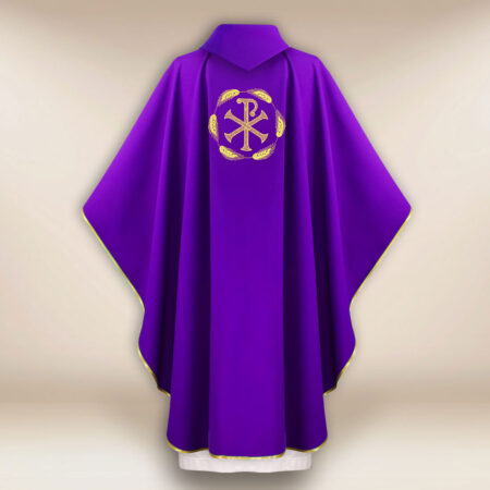 Chasuble brodée PX violette