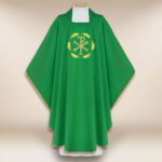 Chasuble brodée PX verte