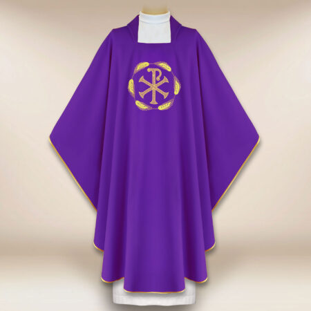 Chasuble brodée PX violette