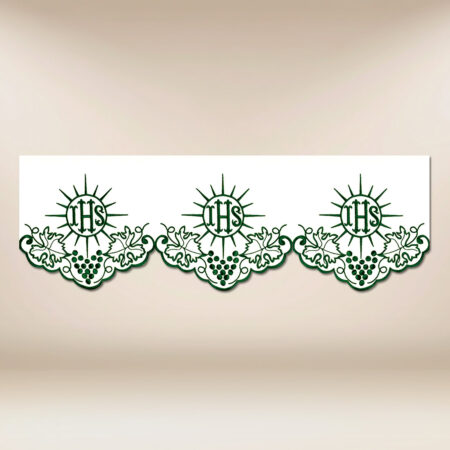 Dentelle brodée verte