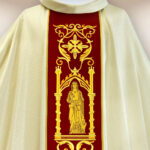 Chasuble avec ceinture en velours brodée 4 Évangélistes