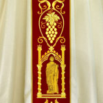 Chasuble avec ceinture en velours brodée 4 Évangélistes