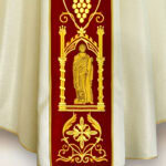 Chasuble avec ceinture en velours brodée 4 Évangélistes