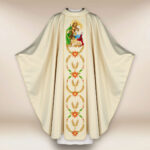 Chasuble avec ceinture brodée pour Noël
