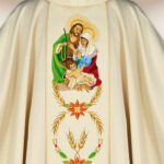 Chasuble avec ceinture brodée pour Noël