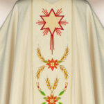 Chasuble avec ceinture brodée pour Noël