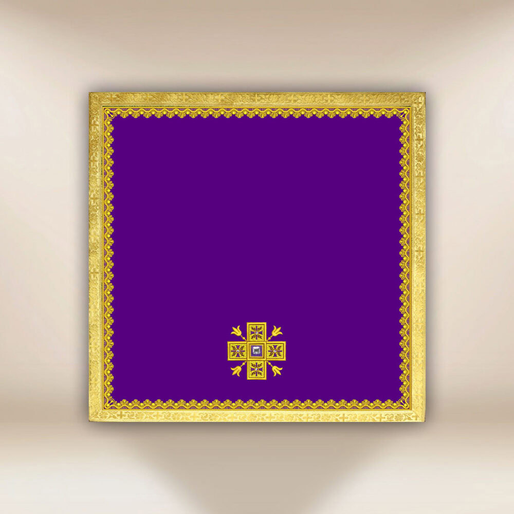 Voile de calice violet brodé