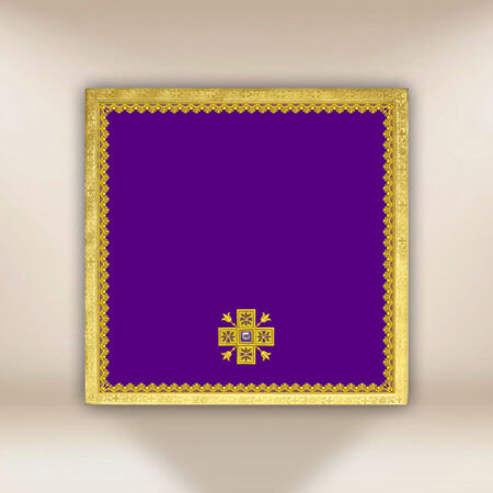 Voile de calice violet brodé