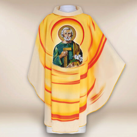 Chasuble avec l'image de Saint Joseph Ouvrier