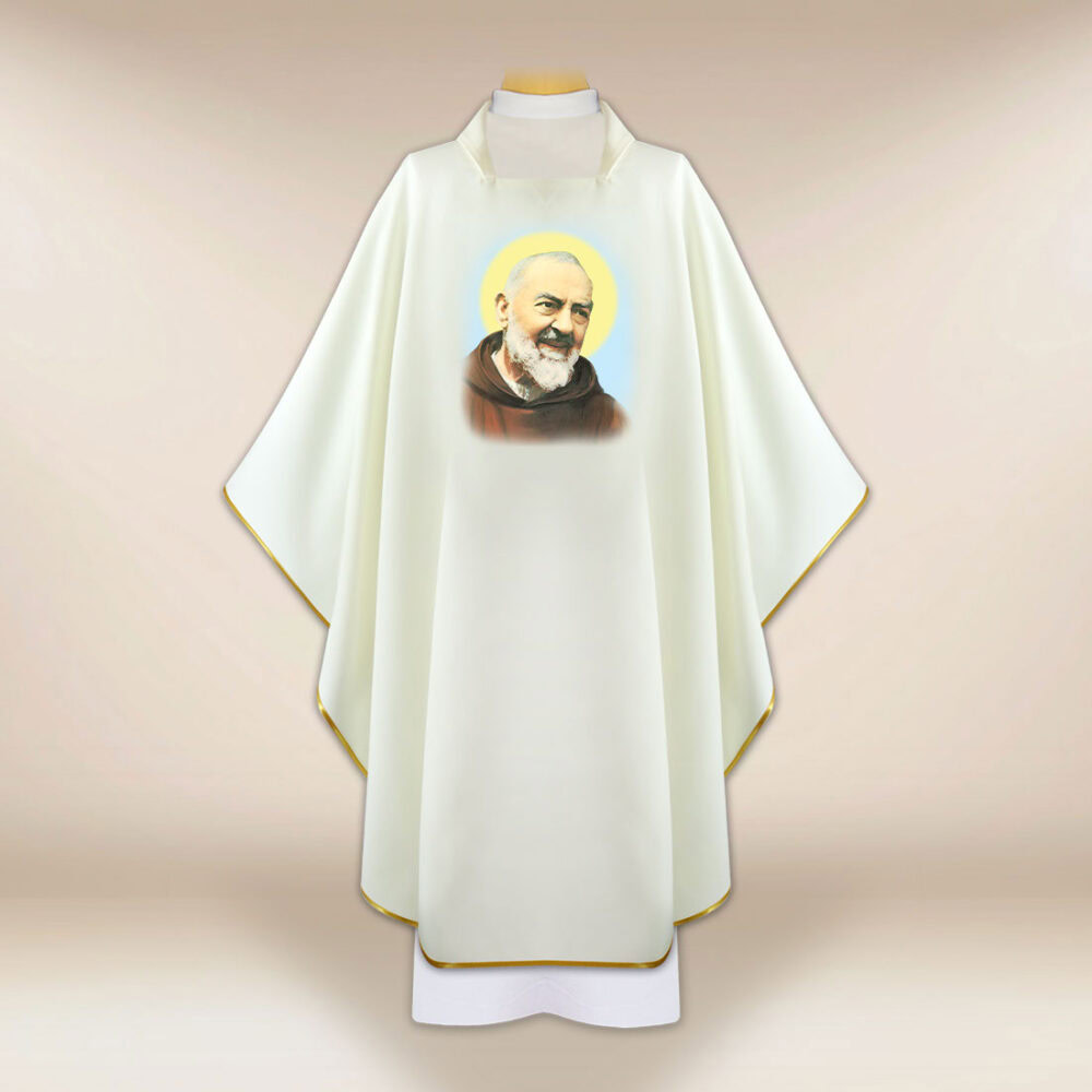 Chasuble avec image de Saint Padre Pio