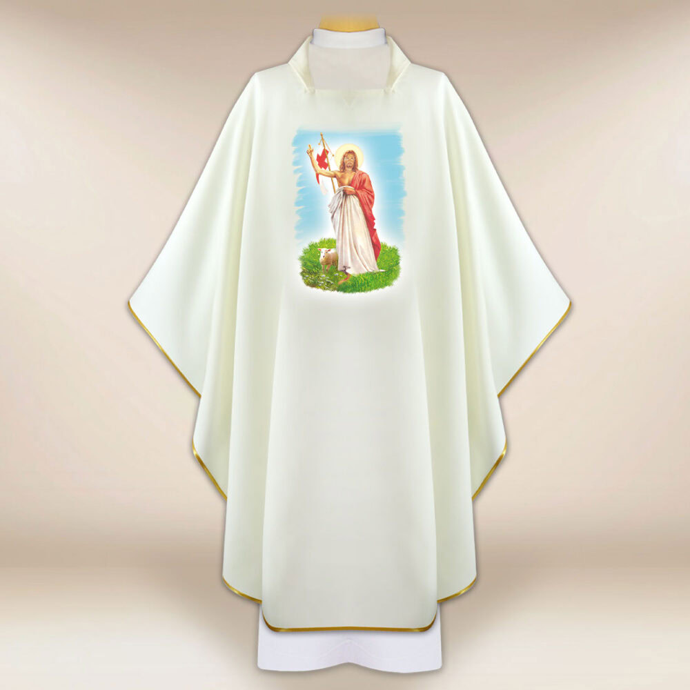 Chasuble avec l'image Jésus Ressuscité
