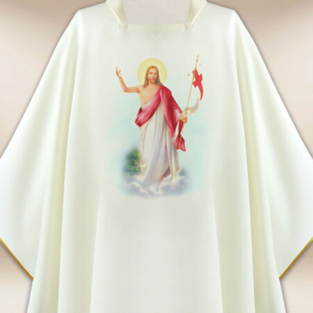 Chasuble avec l'image Jésus Ressuscité