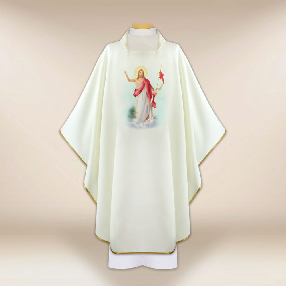 Chasuble avec l'image Jésus Ressuscité