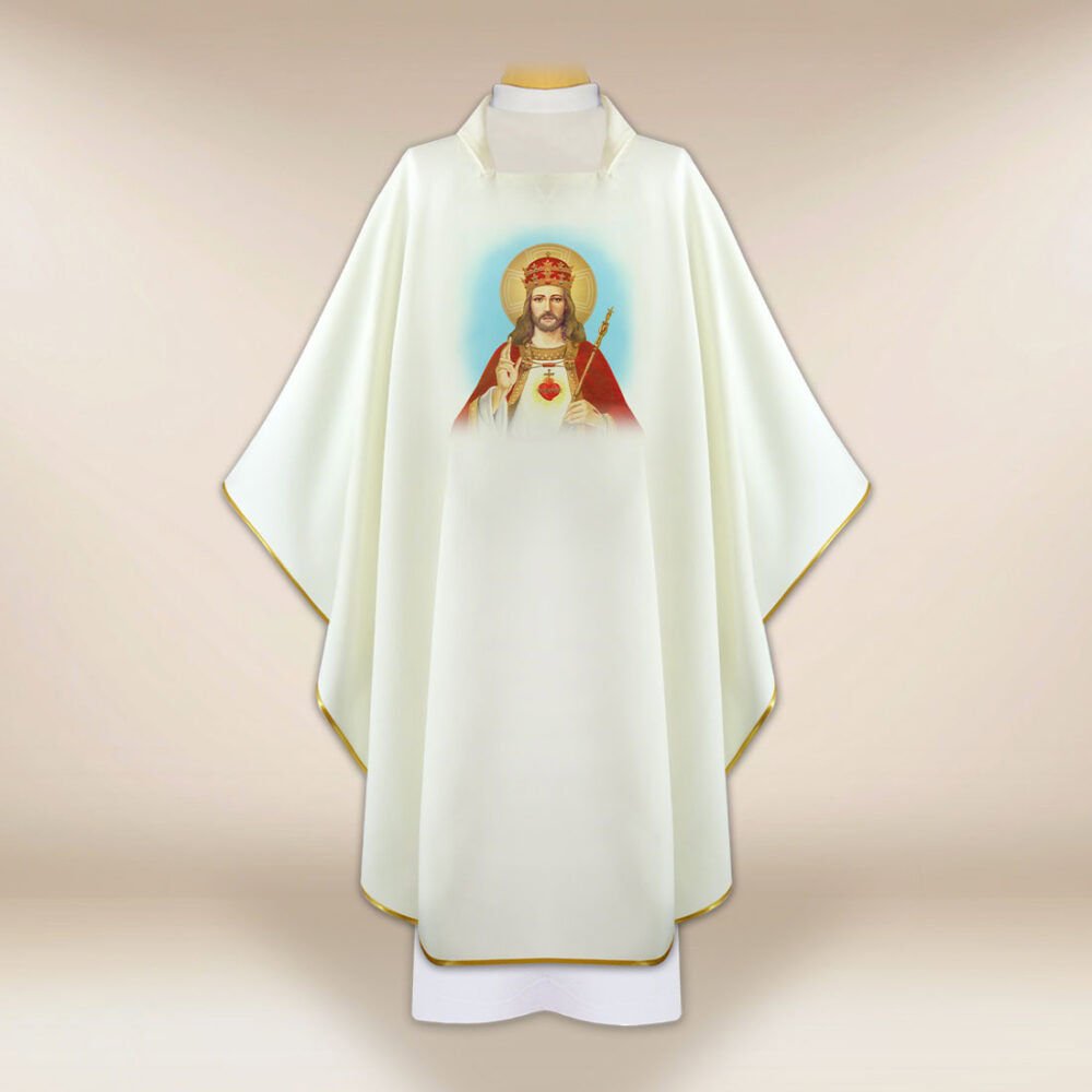 Chasuble avec image Christ Roi