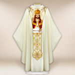 Chasuble liturgique avec Jésus Christ Roi