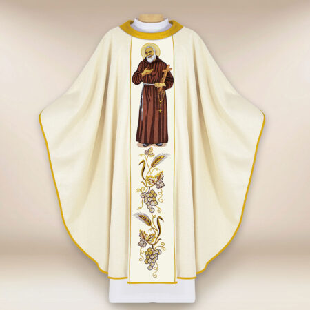 Chasuble brodée Saint Père Pio