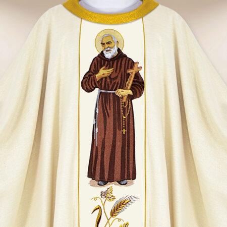 Chasuble brodée Saint Père Pio