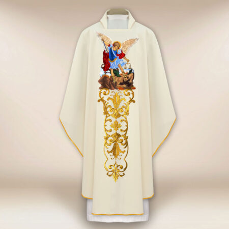 Chasuble liturgique Saint Michel Archange brodée