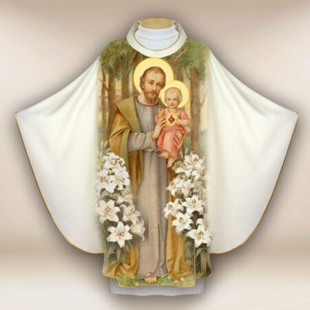 Chasuble photo avec l'image de saint Joseph