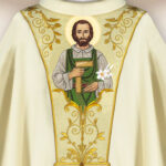 Chasuble exclusive brodée avec l'image de Saint Joseph