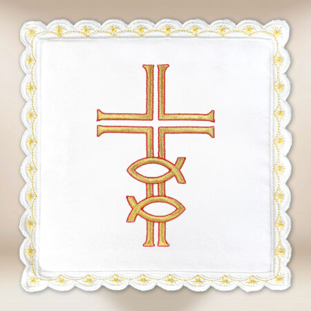 Pale brodée blanche