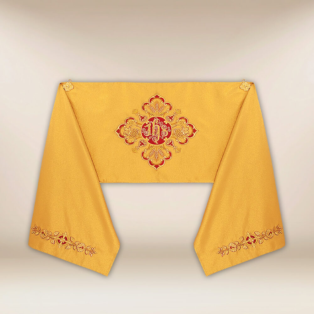 Voile huméral doré avec IHS