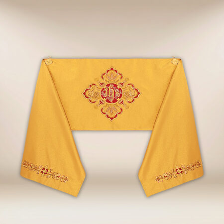 Voile huméral doré avec IHS