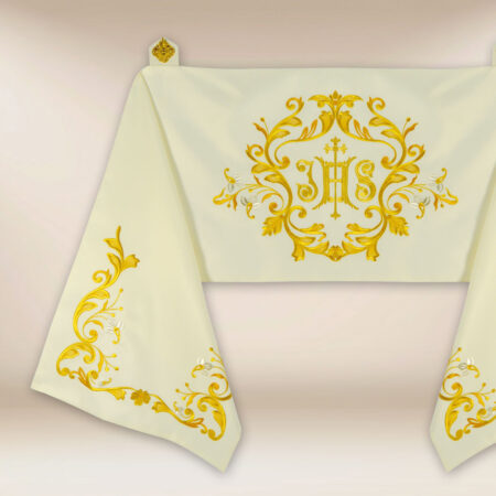Voile huméral brodé avec IHS