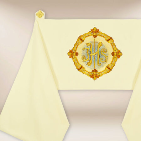 Voile huméral brodé avec IHS